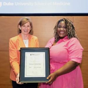 Sharena receives 2025 Dean's Inclusion in Action Staff Award from Dean Klotman
